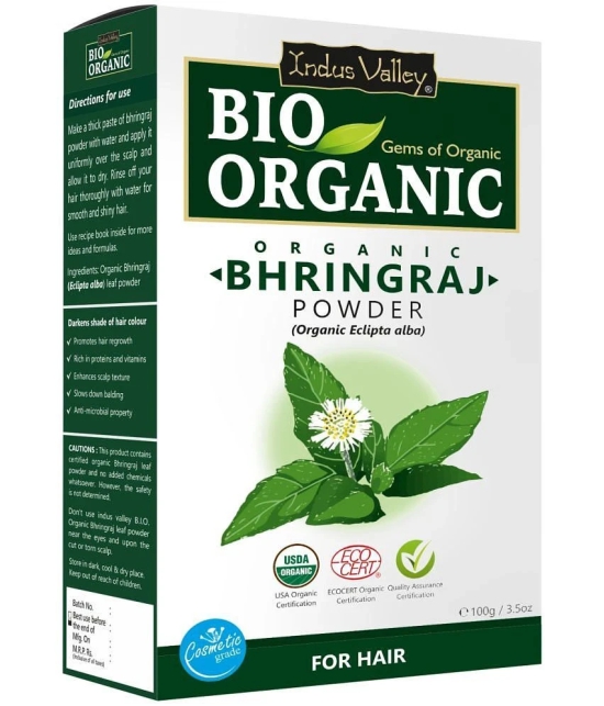 Indus Valley BIO Organic Amla + Bhringraj + Brahmi Natural Powder- 3-in-1 Combo Pack (300 g)