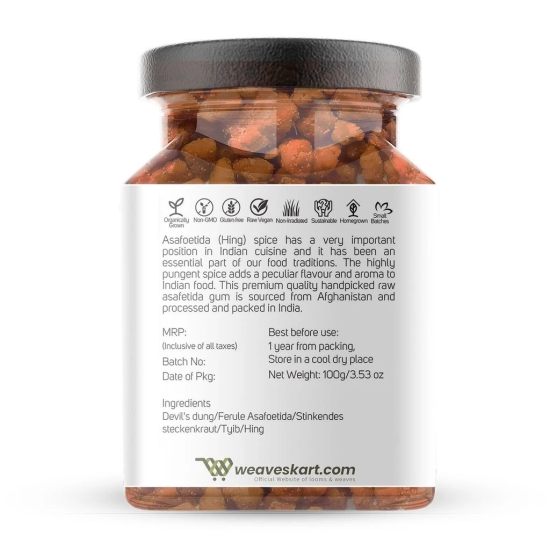 Premium Asafaetida Whole – 100 gm (Single Origin, Farm Direct Produce, Organically Grown & Made in small batches)