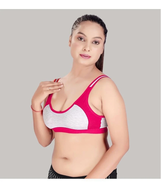 HAYA Pink Cotton Non Padded Womens Everyday Bra ( Pack of 1 ) - None