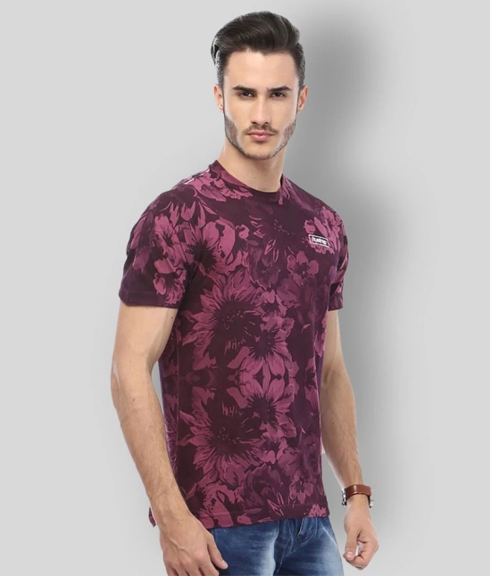 Huetrap - Purple Cotton Regular Fit Mens T-Shirt ( Pack of 1 ) - L