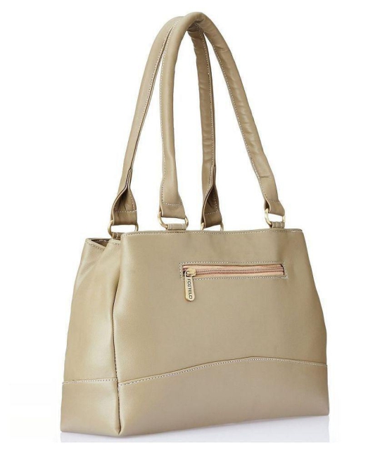 Fostelo Beige Faux Leather Shoulder Bag - Beige