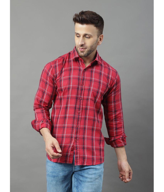 YHA - Maroon 100% Cotton Regular Fit Mens Casual Shirt ( Pack of 1 ) - None