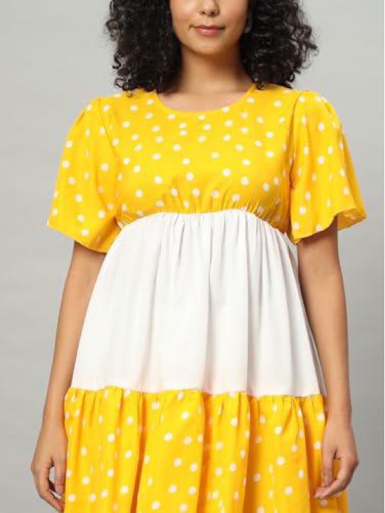 FUNDAY FASHION Women Casual Polka Dot Fit & Flare Dress