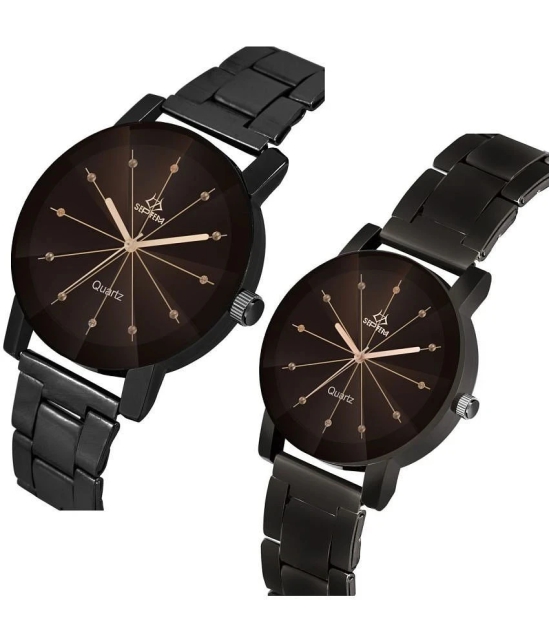 Septem Black Metal Analog Mens Watch