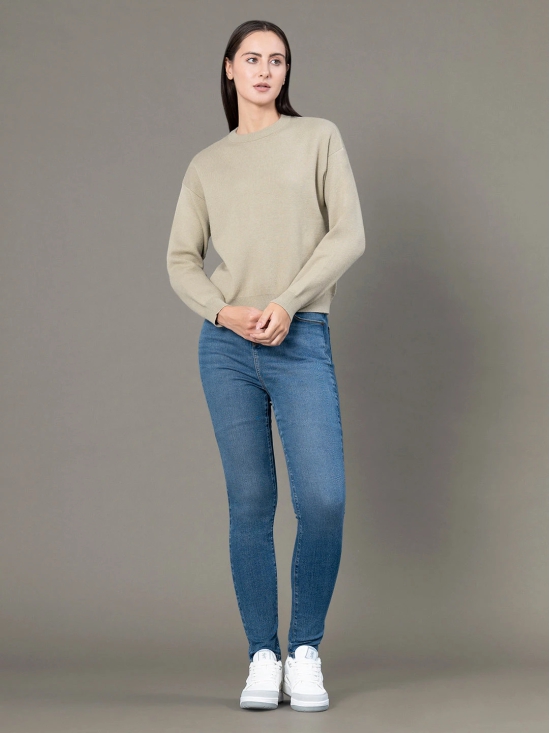 RedTape Round Neck Solid Sweater for Women |  Everyday Comfort