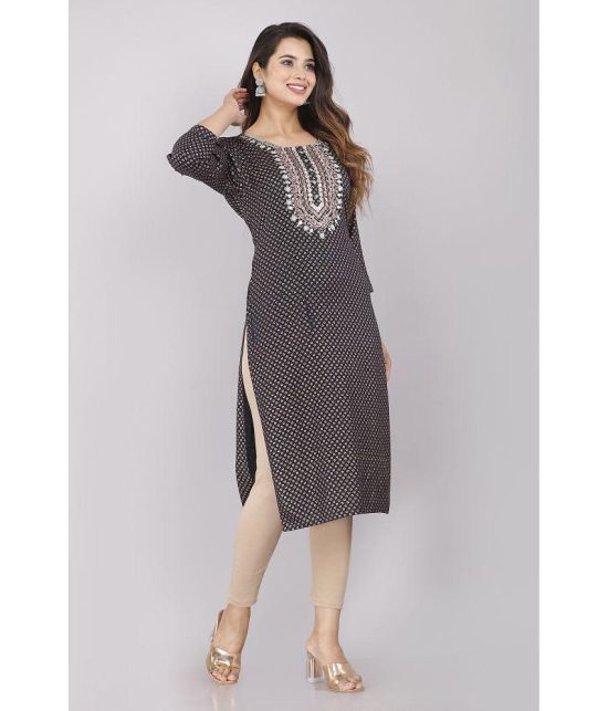 JC4U - Navy Blue Cotton Womens Straight Kurti ( Pack of 1 ) - None