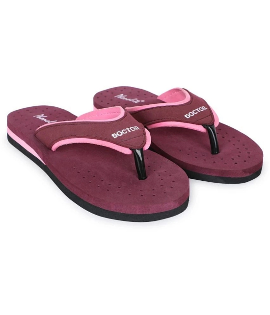 Phonolite Maroon Womens Thong Flip Flop - None