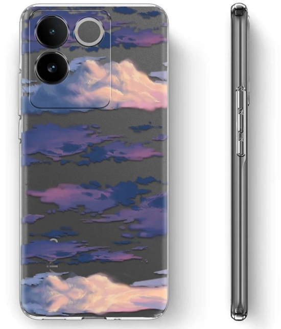 NBOX - Multicolor Printed Back Cover Silicon Compatible For Vivo T2 Pro 5G ( Pack of 1 )