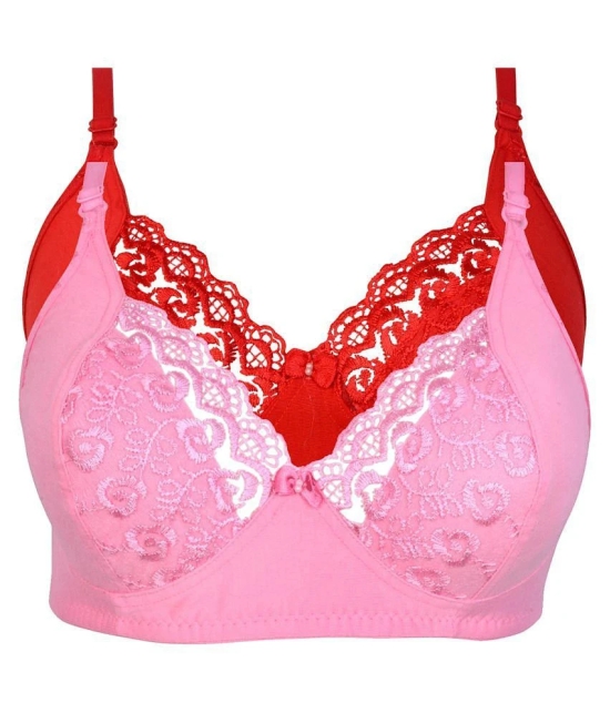 Kiran Enterprises Cotton Minimizer Bra - Pink - None