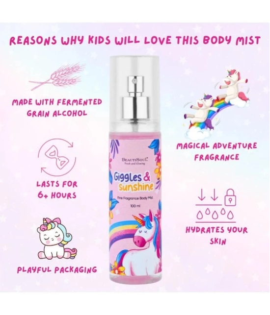 Beautisoul Beautisoul Giggles and Sunshine Body Mist for Kids Body Mist For Unisex 100 ( Pack of 1 )