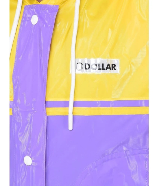 Dollar Rainguard Kids Full Sleeve Solid Long Raincoat With Adjustable Hood and Pocket - None