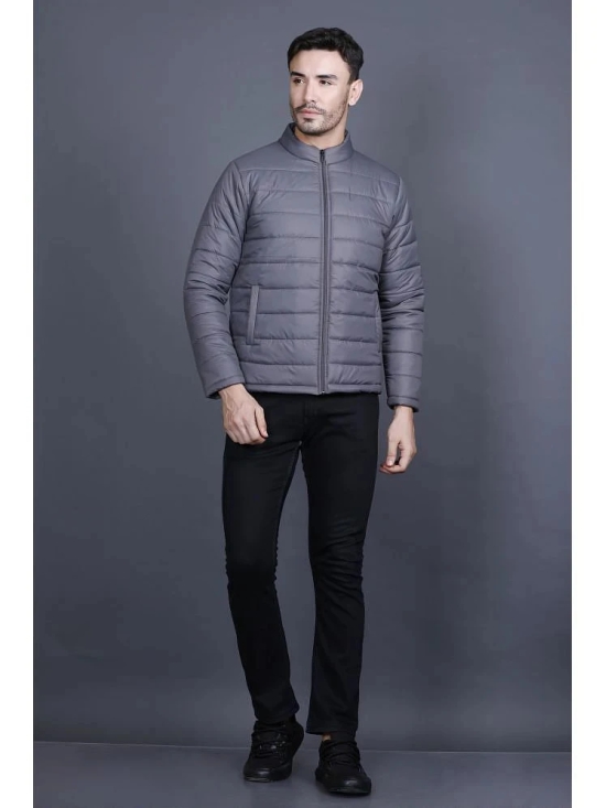 Zeffit Polyester Mens Quilted & Bomber Jacket - Grey ( Pack of 1 ) - None