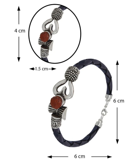 DvR ClicK Idol Bracelet Leather Om Kada ( Pack of 1 )