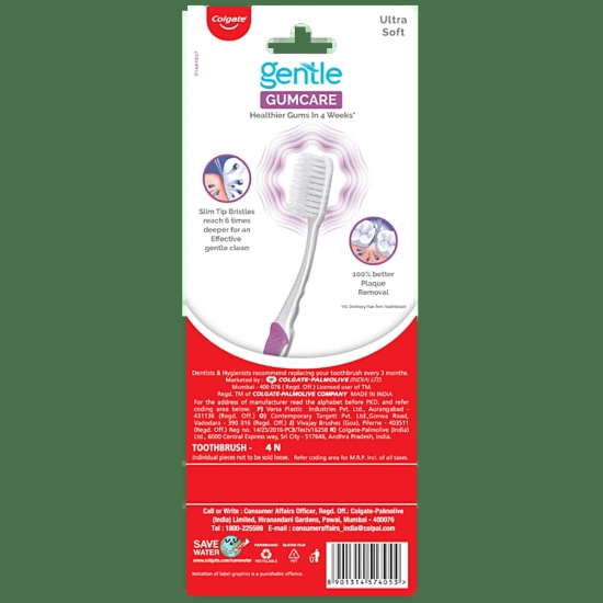 Colgate Gentle Gumcare Toothbrush, 4 Pcs