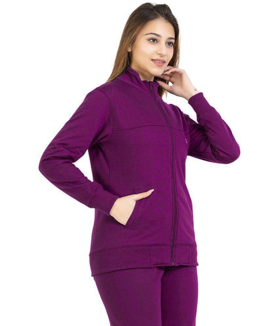 YHA Fleece Women''s Zippered Sweatshirt ( Purple ) - None