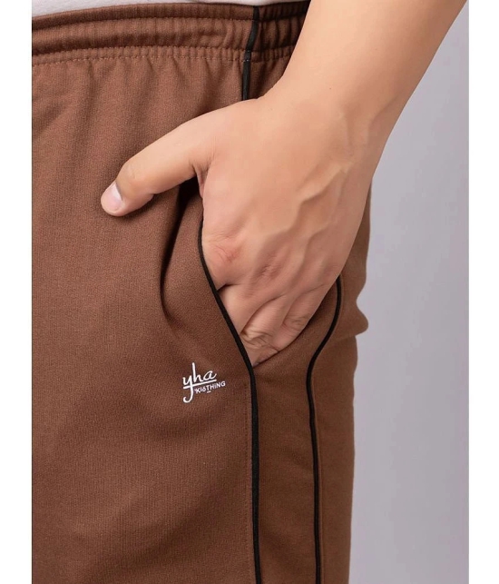 YHA Brown Fleece Mens Trackpants ( Pack of 1 ) - None