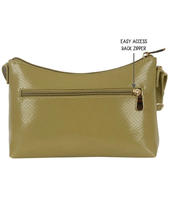 Baggit Green Faux Leather Sling Bag - Green