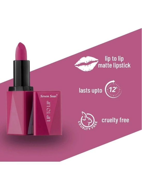 Seven Seas Lip To Lip Matte Lipstick | High Coverage | High Intensity Lipstick (Claret)