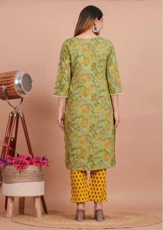 Women Cotton Rayon Kurta and Palazzo Set