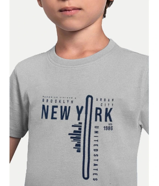 Radprix Grey Cotton Blend Boys T-Shirt ( Pack of 1 ) - None