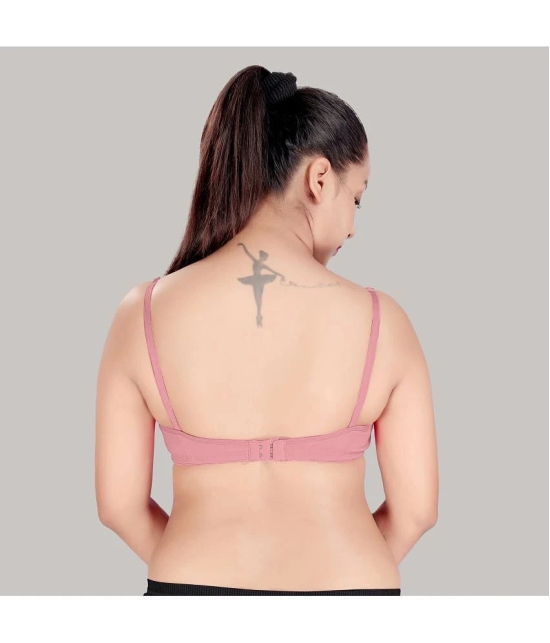 HAYA Pink Cotton Non Padded Womens Plunge Bra ( Pack of 1 ) - None