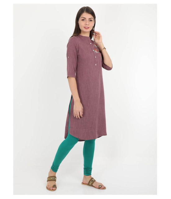 Alena - Maroon Rayon Women's Straight Kurti - S