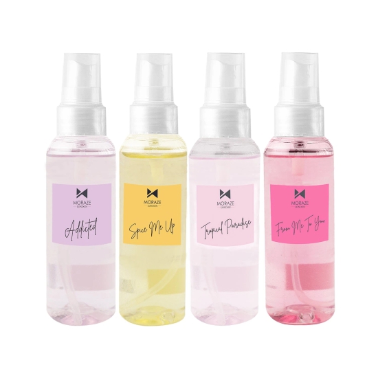 Moraze Pack of 4 Body Mists For Men & Women - 50ML Each