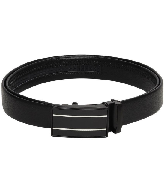 Zacharias - Black Leather Mens Casual Belt ( Pack of 1 ) - None