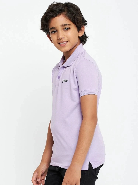 UNIBERRY - Lavender Cotton Blend Boys Polo T-Shirt ( Pack of 1 ) - None