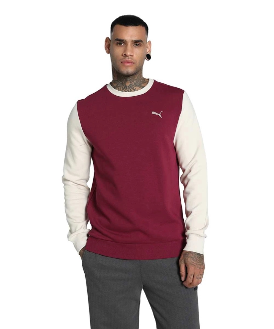 Mens Colorblock Crew-Neck Sweatshirt