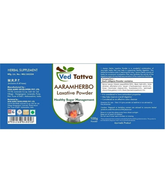 Ved Tattva Aaram Herbo Laxative Powder 100 gm Pack Of 1