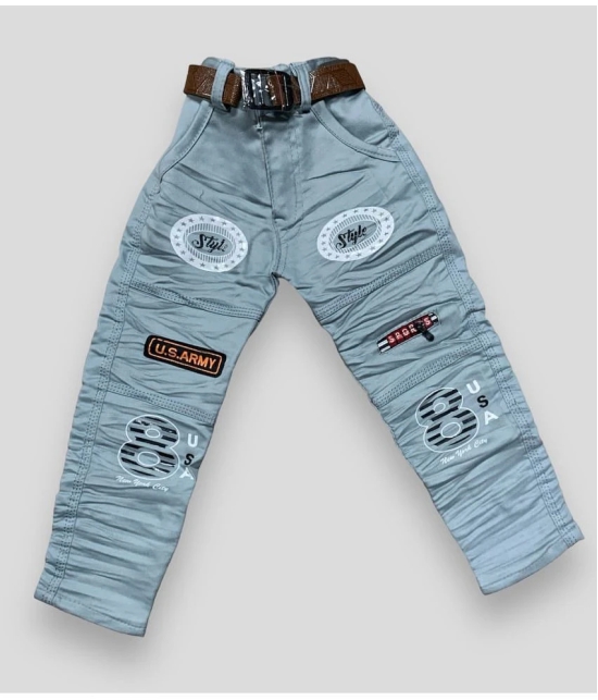 ICONIC ME- Kids Boy Printed Cotton Jeans - None