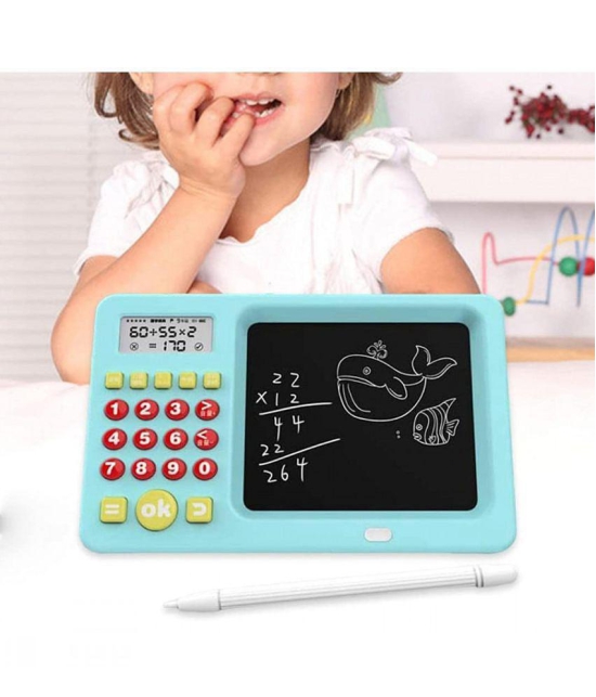 Genric - Writing Pad, Early Education 2 in-1 Math Game Calculator with LCD Screen for Kids Age- 3+