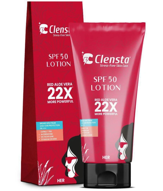 Clensta Face Serum With 2% Hyaluronic Infused 30 ml, Face Moisturizing Cream With 3% Sepicalm & Goodness of Oats 50g & SPF 50 Sunscreen Lotion, 50g