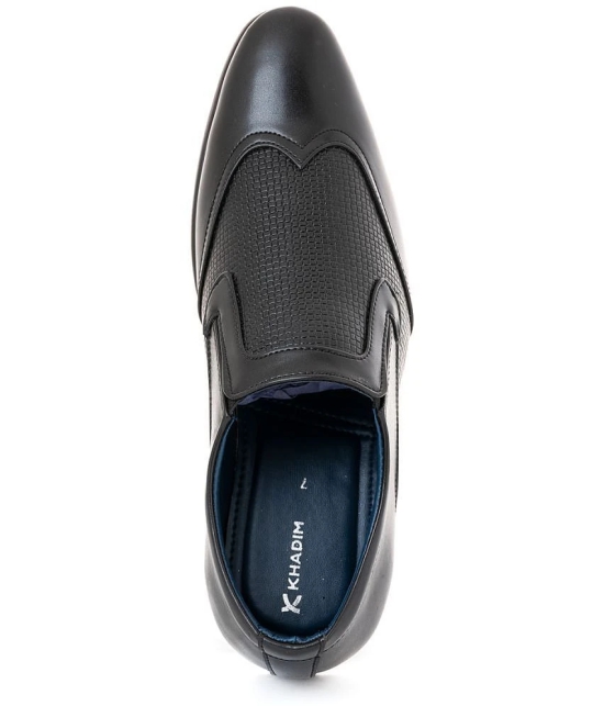 Khadims - Black Mens Slip On Formal Shoes - None