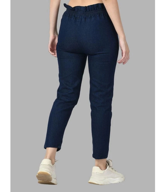 DKGF Fashion - Navy Blue Denim Slim Fit Womens Jeans ( Pack of 1 ) - None