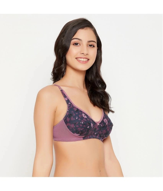 Clovia - Navy Blue Cotton Non Padded Womens Everyday Bra ( Pack of 1 ) - None