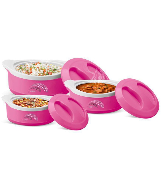 Milton New Marvel Jr Inner Steel Casserole Gift Set of 3, Pink - Pink