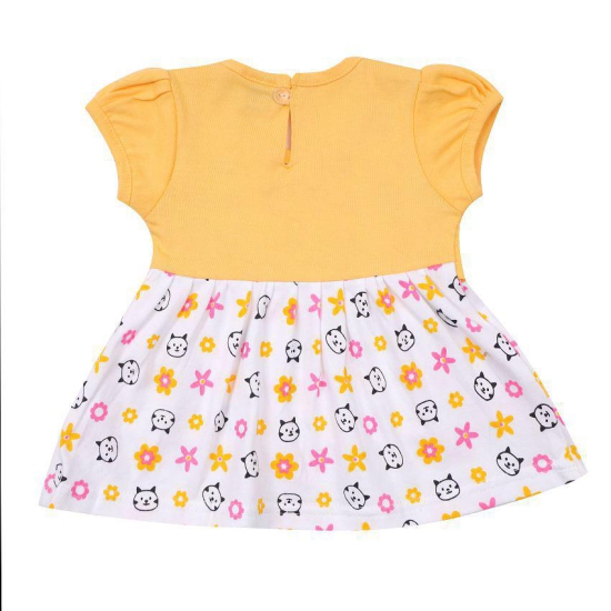 NammaBaby - Yellow Cotton Baby Girl Frock ( Pack of 1 ) - None