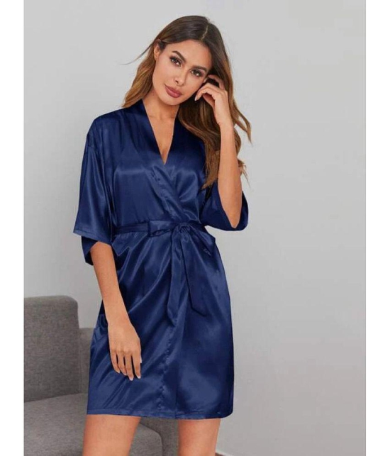 Celosia Satin Robes - Blue Single - Free Size