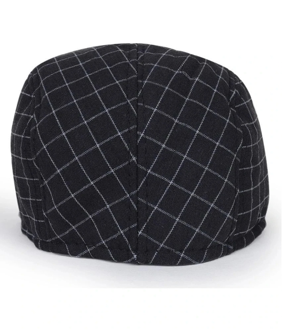 Zacharias Black Cotton Mens Cap ( Pack of 1 ) - Black