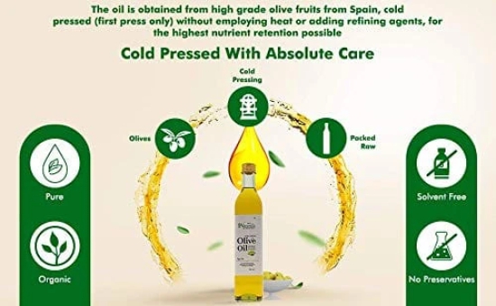 Farm Naturelle Extra Virgin Olive Oil 100% Pure, Natural Extra-Virgin Oil extracted by Pressing The Finest Spanish Olives?500 Ml