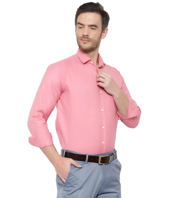 SREY - Cotton Blend Slim Fit Pink Mens Casual Shirt ( Pack of 1 ) - None