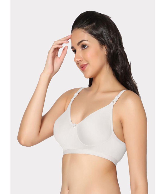 IN CARE LINGERIE - White Cotton Non Padded Women's T-Shirt Bra ( Pack of 1 ) - None