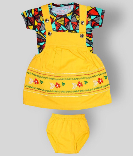 Sathiyas - Yellow Cotton Baby Girl's Jumpsuit ( Pack of 1 ) - None