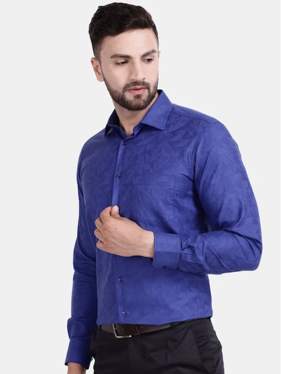 Premium Geometric Printed Cotton Formal Shirt