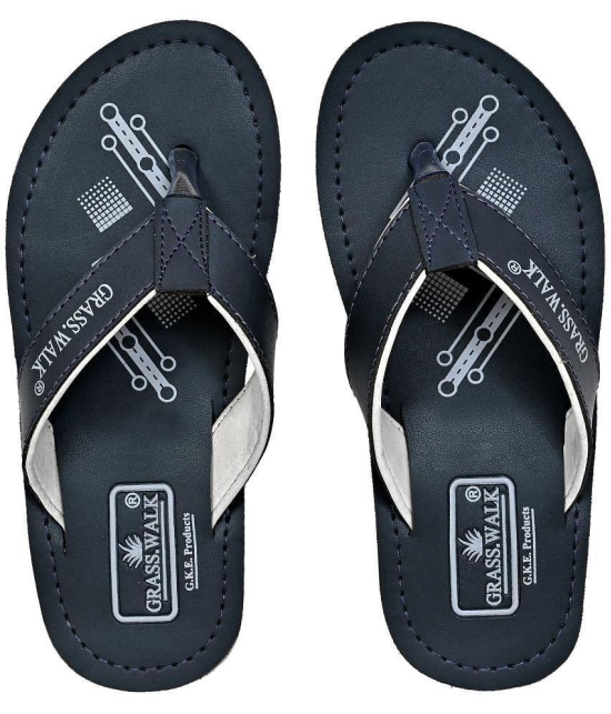 GRASS WALK - Gray Men''s Thong Flip Flop - None