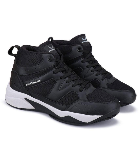 Bersache Sports Shoes Black Mens Sports Running Shoes - None