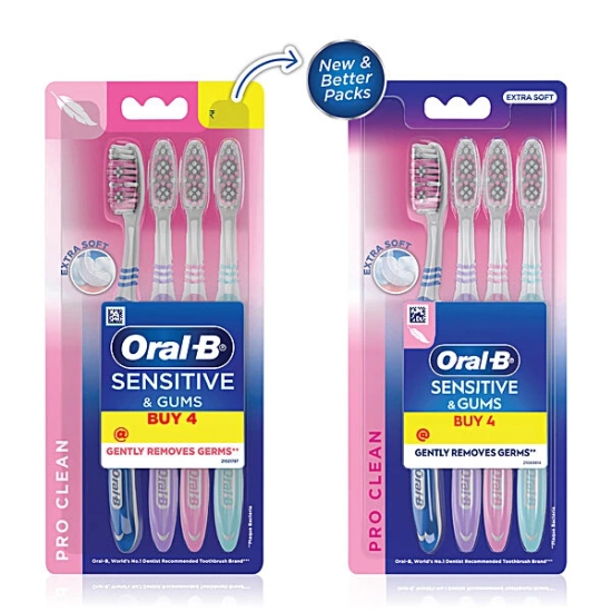 Oral B Sensitive &Gum Buy 4 Brush