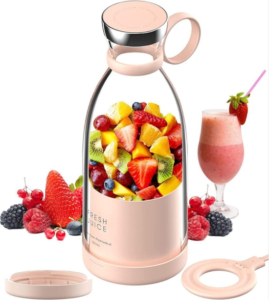 Portable Blender, USB Rechargeable Mini Juicer Blender, Electric Juicer Bottle Blender Grinder Mixer Blender for Juices, Shakes and Smoothies
